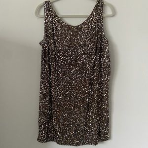 Vince Sequined Sleeveless Shift Dress